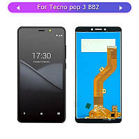 Дисплей для Tecno Pop 3 (BB2), модуль (экран и сенсор), черный, оригинал