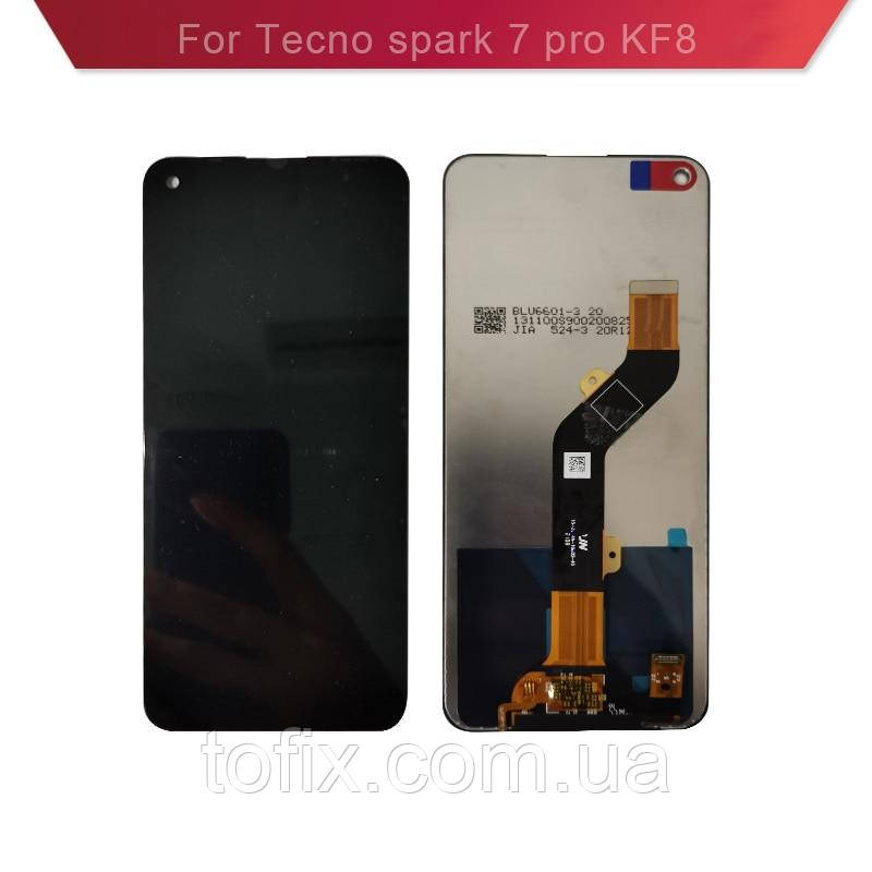 Дисплей для Tecno Spark 7 Pro/CAmon 17 (CG6, CG6j), модуль (екран і сенсор), чорний, оригінал