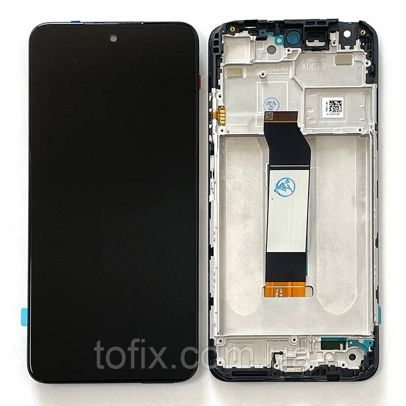 Дисплей для Xiaomi Redmi Note 10 5G, модуль (екран і сенсор) з рамкою — панеллю, сервісний оригінал