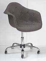 Крісло Leon Office антрацит K-8, віскоза дизайн Eames Plastic Armchair PACC Office Chair, фото 4