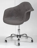 Крісло Leon Office антрацит K-8, віскоза дизайн Eames Plastic Armchair PACC Office Chair, фото 3