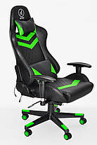 Крісло геймерське, комп'ютерне Avko Style AG70670 Green RGB підсвітка, фото 3