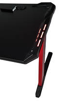 Комп'ютерний Ігровий Стіл для Геймерів AVKO AGT3002 Black-Red LED підсвітка, фото 3
