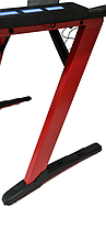 Комп'ютерний Ігровий Стіл для Геймерів AVKO AGT3002 Black-Red LED підсвітка, фото 4