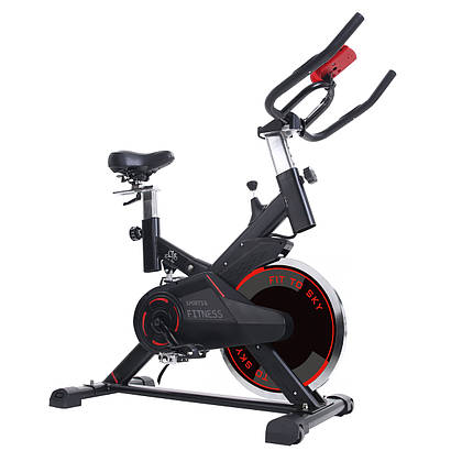 Велотренажер, Спінбайк FitToSky ES-7702 маховик 8кг, фото 1