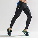 Чоловічі спортивні штани Deenyt вузького крою чорні, фото 2