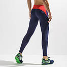 Чоловічі легінси Deenyt сині з червоною вставкою, фото 4