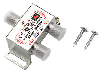 Eurosky Splitter 1/2-way Power Pass Сплітер 2500 МГц (З пропуском живлення)