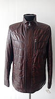 Куртка мужская кожаная демисезонная. Цвет коричневый. Производство Турция.
