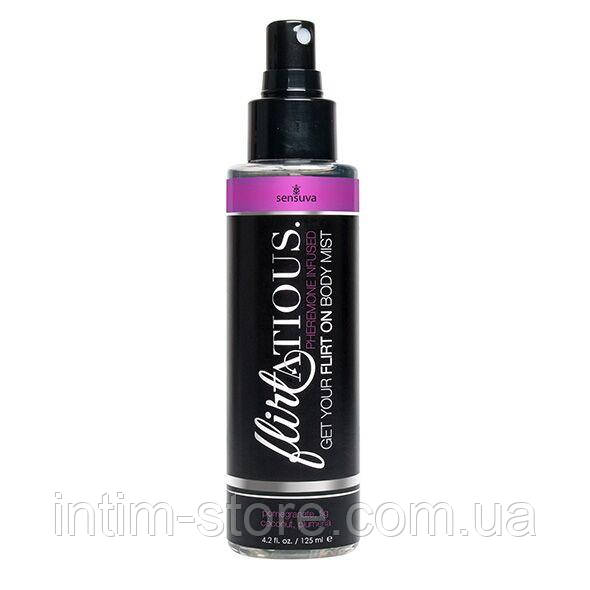Спрей-міст для тіла з феромонами Sensuva Flirtatious Pomegranate, Fig, Coconut & Plumeria (125 мл) SO4940, фото 1