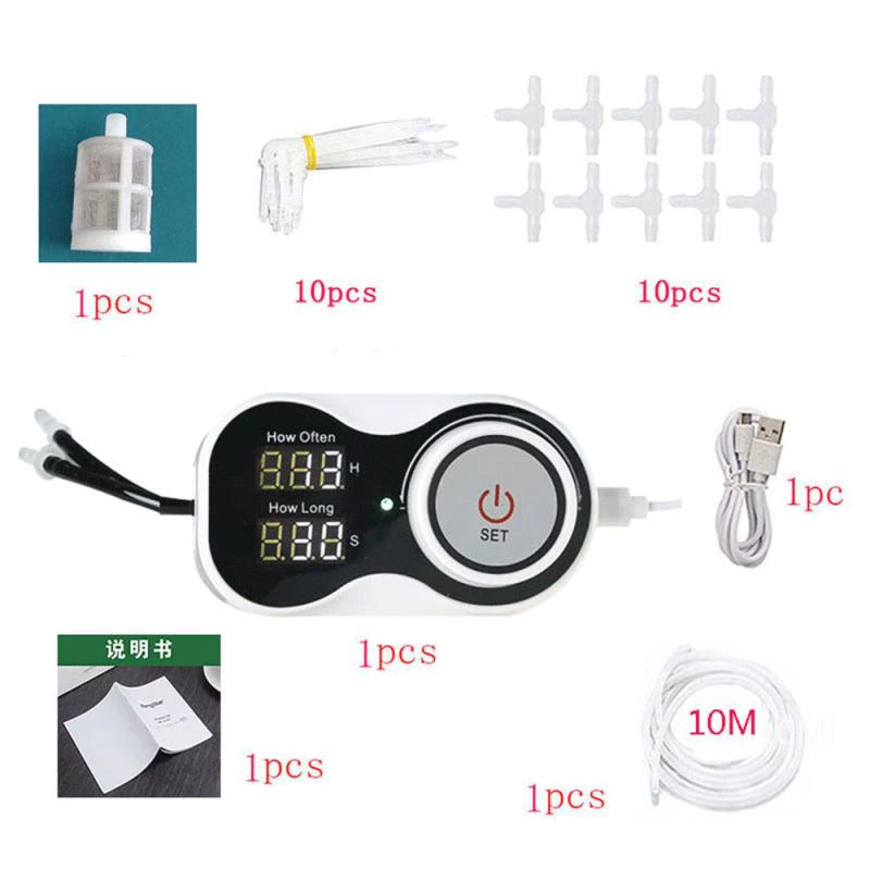 Автоматичний крапельний полив з таймером для кімнатних рослин., фото 1