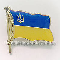 Значок нагрудный Флаг Украины с гербом