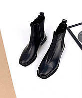 36 размер Женские черные ботинки Челси натуральная кожа Деми
