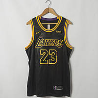 Чорна баскетбольна майка Леброн Джеймс №23 Nike Lebron James команда Los Angeles Lakers NBA Swingman Jersey