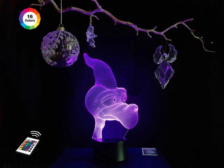 3D нічник "Кентаврик" (ВОЛІЧНЕ ЗОБРАЖЕННЯ)+ пульт ДК + мережевий адаптер +батарейки (3ААА)  3DTOYSLAMP, фото 1