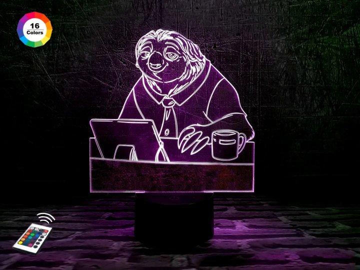 3D нічник "Блискавець" (ВОЛІЧНЕ ЗОБРАЖЕННЯ) + пульт ДК + мережевий адаптер + батарейки (3ААА)  3DTOYSLAMP, фото 1