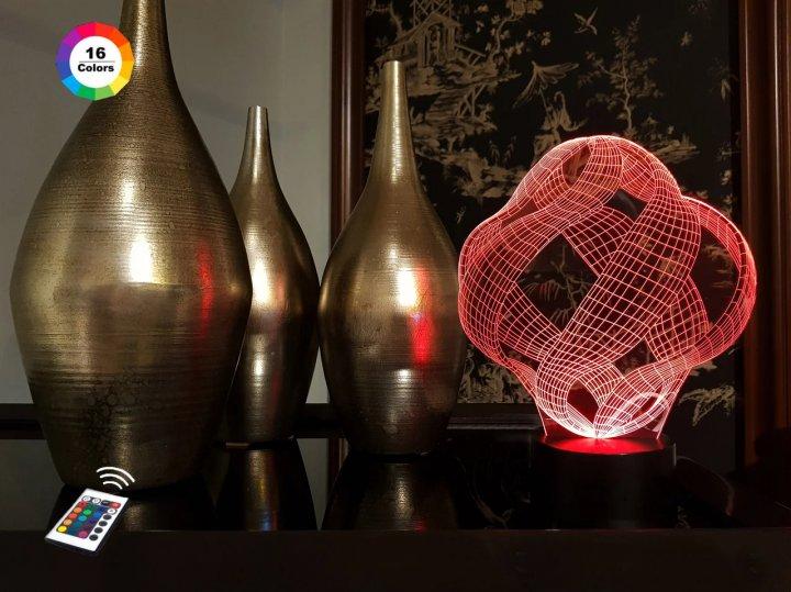 3D нічник "Фантазія" (ВОЛІЧНЕ ЗОБРАЖЕННЯ) + пульт ДК + мережевий адаптер + батарейки (3ААА)  3DTOYSLAMP, фото 1