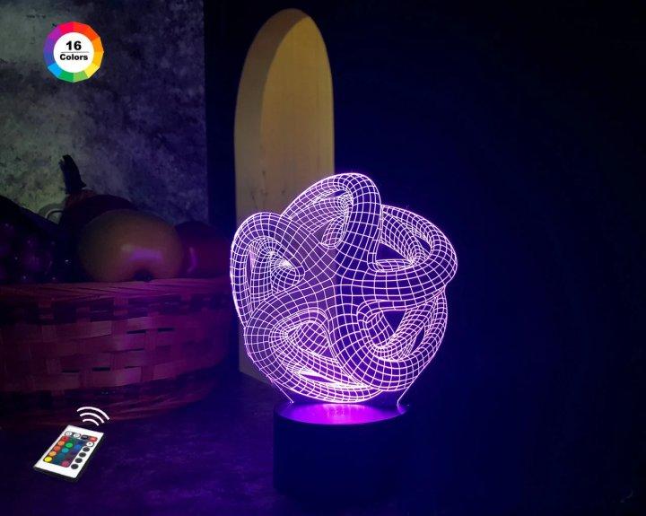 3D нічник "Зірка" (ВОЛІЧНЕ ЗОБРАЖЕННЯ) + пульт ДК + мережевий адаптер + батарейки (3ААА)  3DTOYSLAMP, фото 1