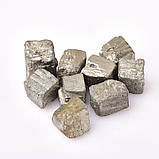 Натуральний камінь Пірит RESTEQ 5 шт. Мінерал Pyrite 8-15 мм. Сірчаний колчедан. Залізний колчедан. Вогняний камінь. Кубики Піриту, фото 4