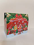 Новорічна коробка для цукерок Новорічний Саквояж червоний 1500-2000 г. Н30, фото 6