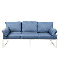 Диван "Мірабель" 3-х місний (блакитний на білому)