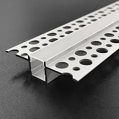 Набір профіль алюм. анод. LT 639 15*56мм в гіпсокартон під штукатурку для led стрічки + матовий розсіювач LT-639-3 51304