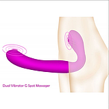 Багатофункціональний страпон безремневой перезаряджається, інтимні іграшки для дорослих, фото 2