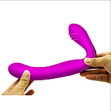 Багатофункціональний страпон безремневой перезаряджається, інтимні іграшки для дорослих, фото 3