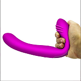 Багатофункціональний страпон безремневой перезаряджається, інтимні іграшки для дорослих, фото 4