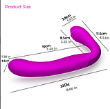 Багатофункціональний страпон безремневой перезаряджається, інтимні іграшки для дорослих, фото 5