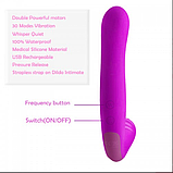 Багатофункціональний страпон безремневой перезаряджається, інтимні іграшки для дорослих, фото 6