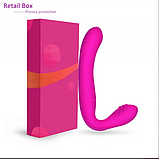 Багатофункціональний страпон безремневой перезаряджається, інтимні іграшки для дорослих, фото 9