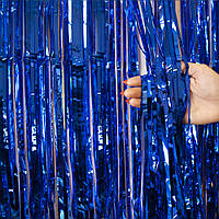 Шторка для фотозони 1х2м (синя)