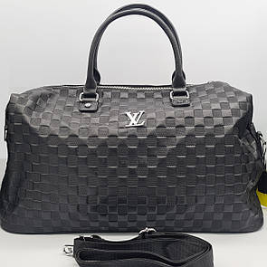 Дорожня сумка Louis Vuitton LV Keepall шкіряна чорна