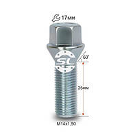 Колёсный болт для BMW М14х1,5х35мм (X3,X5-E53) Конус Цинк ключ 17
