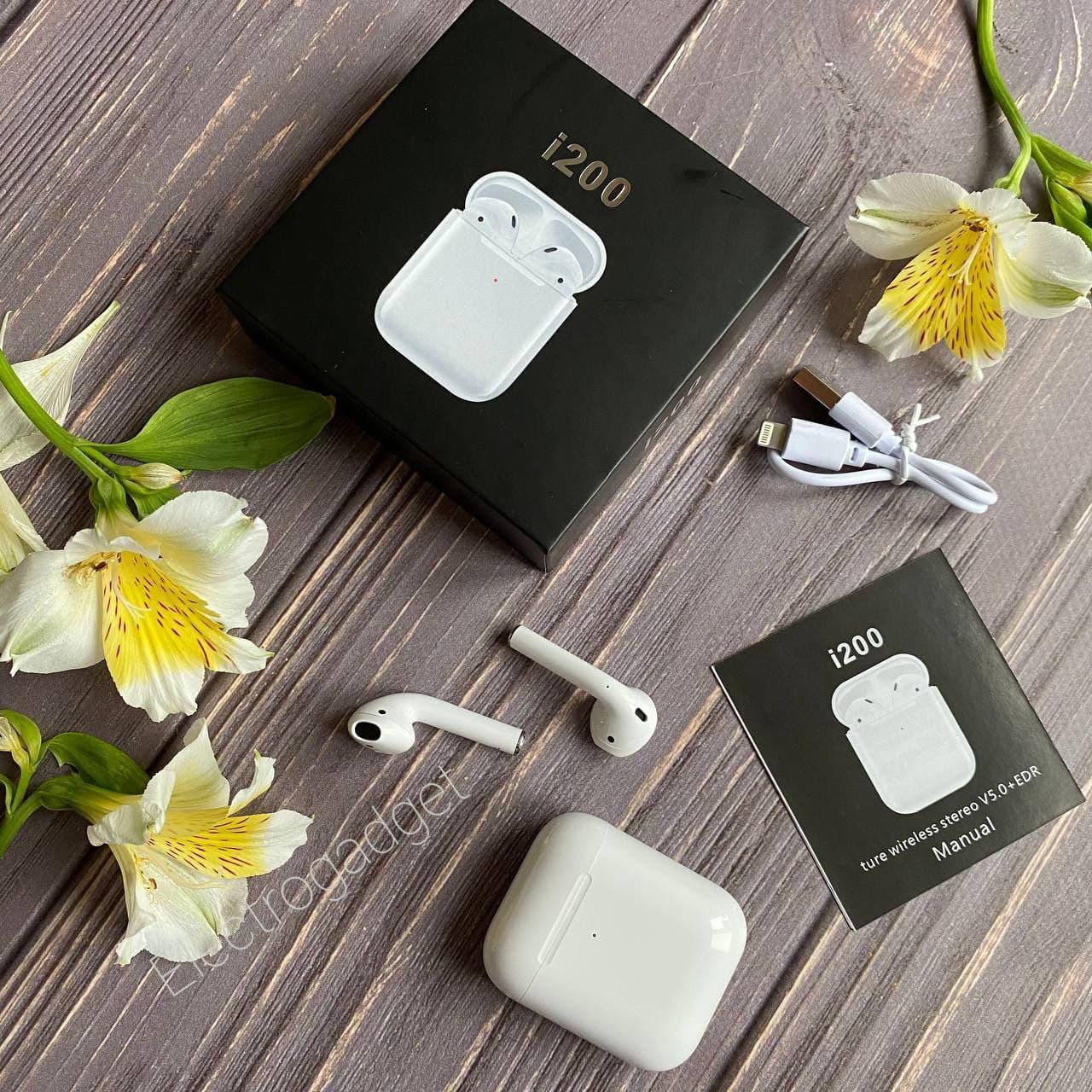 Купить I200 tws аирподс беспроводные блютуз наушники с микрофоном, цена ...