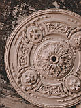 Розетка стельова з гіпсу р-170 Ø10 мм, класична, стиль бароко, кругла, рельєфна, ліпнина з гіпсу, фото 4