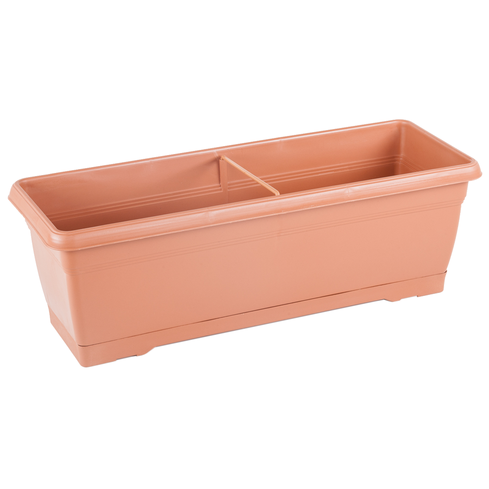 Горщик для квітів балконний Villa 10 л теракотовий, фото 1