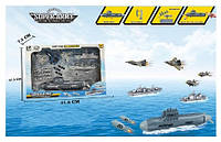 KMT074A Игровой набор подводная лодка, самолеты, суда, коробка 41,5*27,5*7,5 см