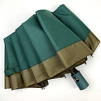 Складна парасоля напівавтомат від Toprain, антивітер, зелена 0546-6