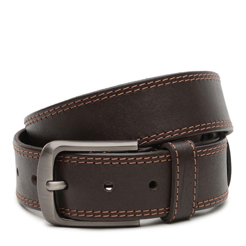 Мужской ремень из натуральной кожи V1115GX12-brown, фото 1