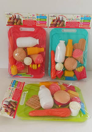 KM100-310 Ігровий набір продукти Фас-Фуд на розносі тм KinderWay, фото 1