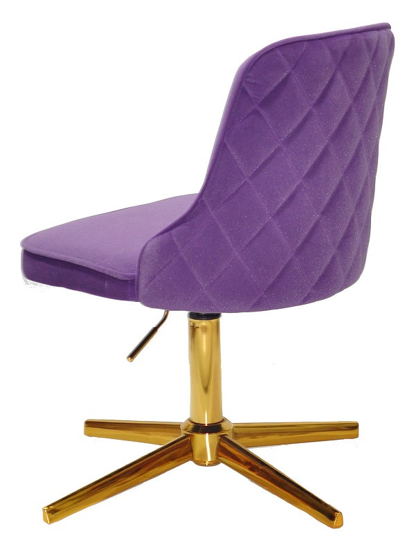 Крісло Adam оксамит пурпуровий B-1013 GD-Modern Base на золотій хрестовині на стопах, з регулюванням висоти, фото 1