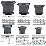 Горщик для квітів Villa 35 л зелений, фото 3