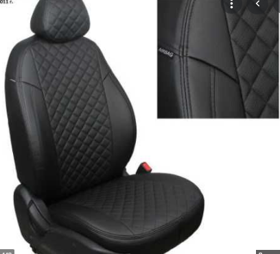 Чохли на сидіння Toyota Camry V70 '18-. з екошкіри Ромб/чорні 000031384