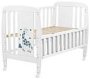Ліжко Babyroom Жирафик відкидний бік, колеса DJO-01 бук білий, фото 3
