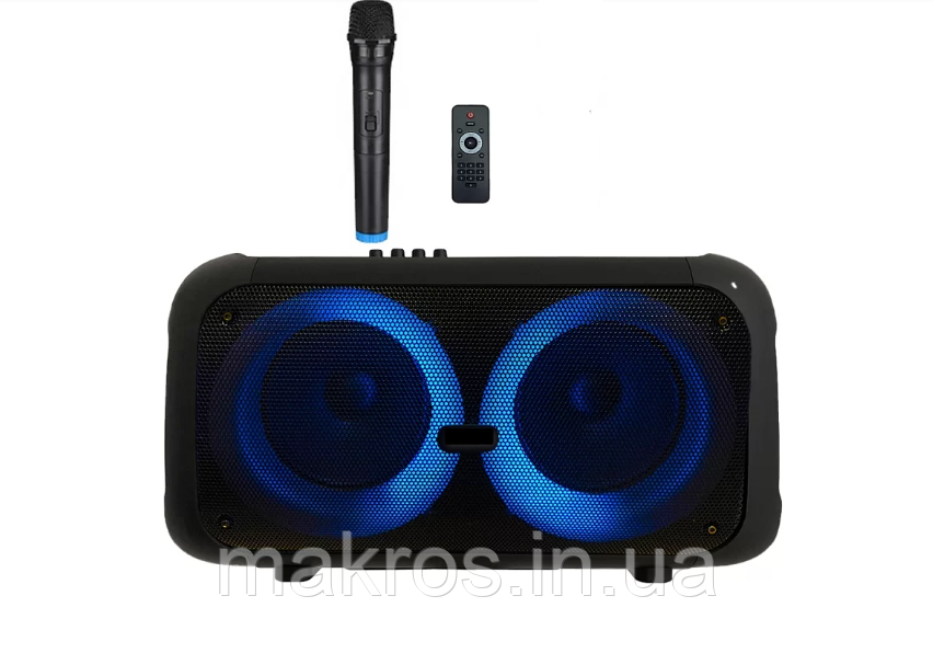 Портативна акустика ZXX-7979 (2MIC+MP3+USB+FM+BT), фото 1