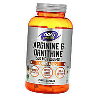 Комплекс аминокислот Now Foods Arginine & Ornithine 250 капсул