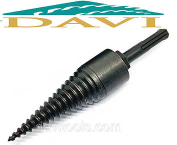 Гвинтовий колун, дровокол під дриль, перфоратор D40 d12 L200 h150