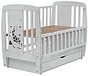 Ліжко Babyroom Жирафик (маятник, ящик, відкидний бік) Бук Колір сірий, фото 3